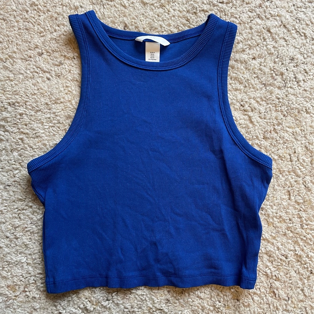 H&M ribbed razorback crop top